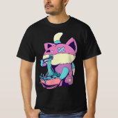 Pastel Goth Ramen Cat Anime Kawaii  Tシャツ (正面)