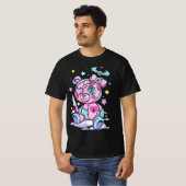 Pastel Goth Scary Cute Teddy Bear Wicca Witch Kawa Tシャツ (正面フル)