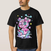 Pastel Goth Scary Cute Teddy Bear Wicca Witch Kawa Tシャツ (正面)