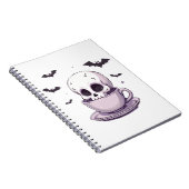 Pastel Goth Skull in Teacup ノートブック (右側)