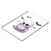 Pastel Goth Skull in Teacup ノートブック (左側)