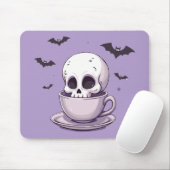 Pastel Goth Skull in Teacup マウスパッド (マウス)