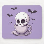 Pastel Goth Skull in Teacup マウスパッド (正面)