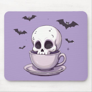 Pastel Goth Skull in Teacup マウスパッド
