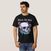 Pastel Goth Skull Mushrooms Nature Witch Goblincor Tシャツ (正面フル)