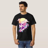 Pastel Goth Sugar Skull And Moon Kawaii Tシャツ (正面フル)