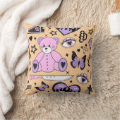 "Pastel Goth Teddy Bear クッション (ブランケット)