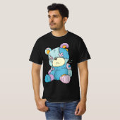 Pastel Goth Teddy Bear Nu Goth Menhera Kawaii Anim Tシャツ (正面フル)