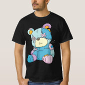 Pastel Goth Teddy Bear Nu Goth Menhera Kawaii Anim Tシャツ (正面)