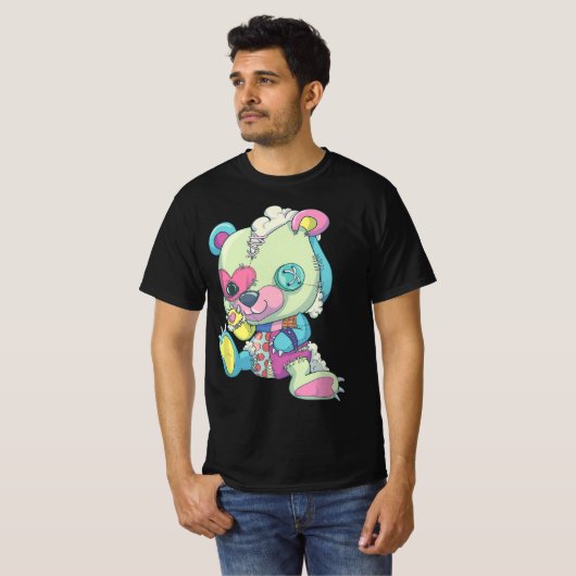 Pastel Goth Teddy Bear  Tシャツ (正面フル)