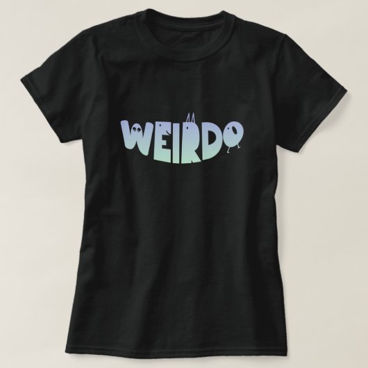 Pastel Goth Weirdo Creep Monster Creepy Letters Tシャツ (デザイン正面)