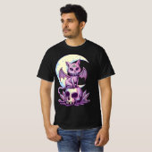 Pastel Goth Wiccan Cat Cute Creepy Witchy Cat and  Tシャツ (正面フル)