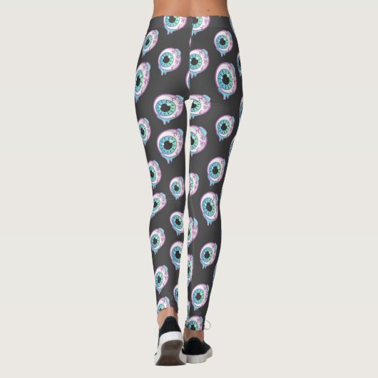 Pastel Gothic Candy Eyeball Pattern Leggings レギンス (裏面)