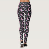Pastel Gothic Dripping Moon and Stars Leggings レギンス (裏面)