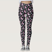 Pastel Gothic Dripping Moon and Stars Leggings レギンス (正面)