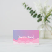 Pastel Gradient Business Card with Clouds | Custom 名刺 (スタンド正面)