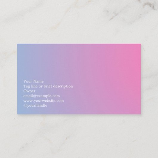 Pastel Gradient Business Card with Clouds | Custom 名刺 (裏面)