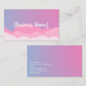 Pastel Gradient Business Card with Clouds | Custom 名刺 (正面/裏面)