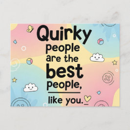 Pastel Gradient Cute Quote Design ポストカード