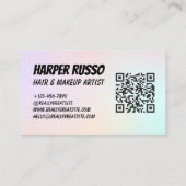 Pastel Gradient Dreamy Hair Makeup Artist 名刺 (裏面)