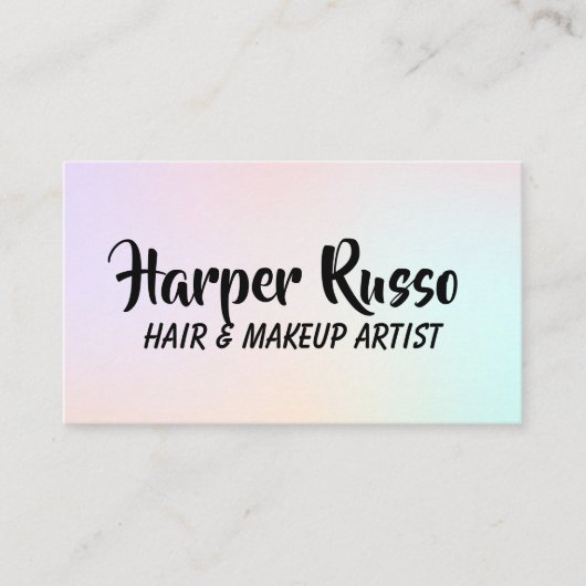 Pastel Gradient Dreamy Hair Makeup Artist 名刺 (正面)