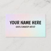 Pastel Gradient Dreamy Hair Makeup Business Card 名刺 (正面)