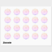 Pastel Gradient Flower Mandala Sticker ラウンドシール (シート)