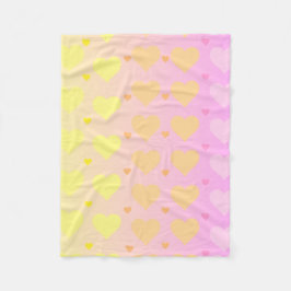 pastel gradient heart blanket フリースブランケット