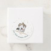 Pastel Gray Brown Cute Baby Dragon Thank you フェイバータグ (インサイチュ)