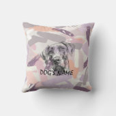 Pastel Great Dane Portrait – Modern Abstract Art クッション (裏面)