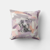 Pastel Great Dane Portrait – Modern Abstract Art クッション (正面)