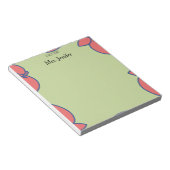 Pastel Green and Red Apple Notepad ノートパッド (アングル)