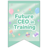 Pastel Green Baby Birthday Bunting Flags バンティングフラッグ (第2の旗)