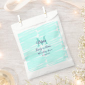 Pastel green baby in bloom monogram baby shower te フェイバーバッグ (クリップ留めされた状態)