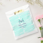 Pastel green baby in bloom monogram baby shower te フェイバーバッグ (封をした状態)