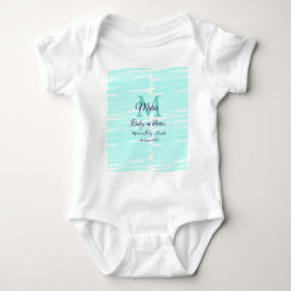 Pastel green baby in bloom monogram baby shower te ベビーボディスーツ