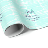 Pastel green baby in bloom monogram baby shower te ラッピングペーパー (ロールコーナー)