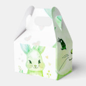 Pastel Green Baby Shower Cute Bunny Party Box フェイバーボックス (裏面サイド)