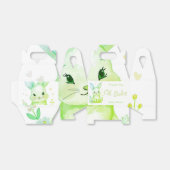 Pastel Green Baby Shower Cute Bunny Party Box フェイバーボックス (折り畳みなし)