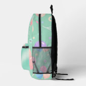 Pastel Green Backpack –Minimalist Aesthetic Travel プリントバックパック (右)