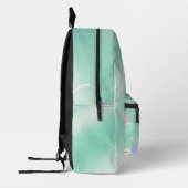 Pastel Green Backpack –Minimalist Aesthetic Travel プリントバックパック (左)