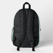 Pastel Green Backpack –Minimalist Aesthetic Travel プリントバックパック (裏面)