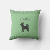 Pastel Green Chihuahua Personalized Matching クッション (裏面)