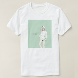 Pastel Green JK Tシャツ｜寿司娘 GenerativeAI Tシャツ