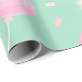 Pastel Green Kids Birthday Wrapping Paper ラッピングペーパー (ロールコーナー)