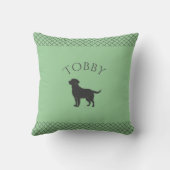 Pastel Green Labrador Retriever Custom Matching  クッション (裏面)