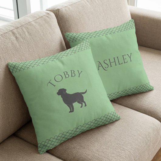 Pastel Green Labrador Retriever Custom Matching  クッション