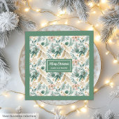 Pastel Green Napkins Personalized Christmas Decor