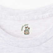 Pastel Green Orange Baby Dragon Thank you Stickers ラベル (貼付)