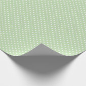 Pastel Green Polka Dots for Spring and Baby Gifts ラッピングペーパー (角)